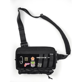 [TACTICAL_GEEK] One-Shoulder Bag Bike Body Bag Crossbody Bag Military Tactical Bag Lightweight Molle Multi-Functional Bag Tactical EDC Quick Access With Velcro Hidden Pocket Travel Commuting Outdoor
