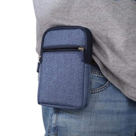 Moteen Cell Phone Waist Pouch Men, Holster for 6.3 Inch Phones, Blue, Universal Practical Multifunctional Belt Clip Phone Bag with Snap Hook Belt Loop