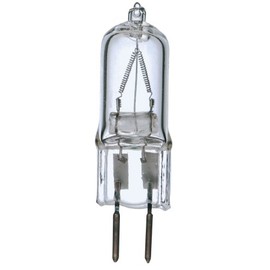 Satco S3168 75 Watt 1250 Lumens T4 Halogen GY6.35 Base 120 Volt Clear Light Bulb, Dimmable