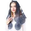 Mantilla tradicional bordado para cubrir la cabeza, triángulo de encaje,