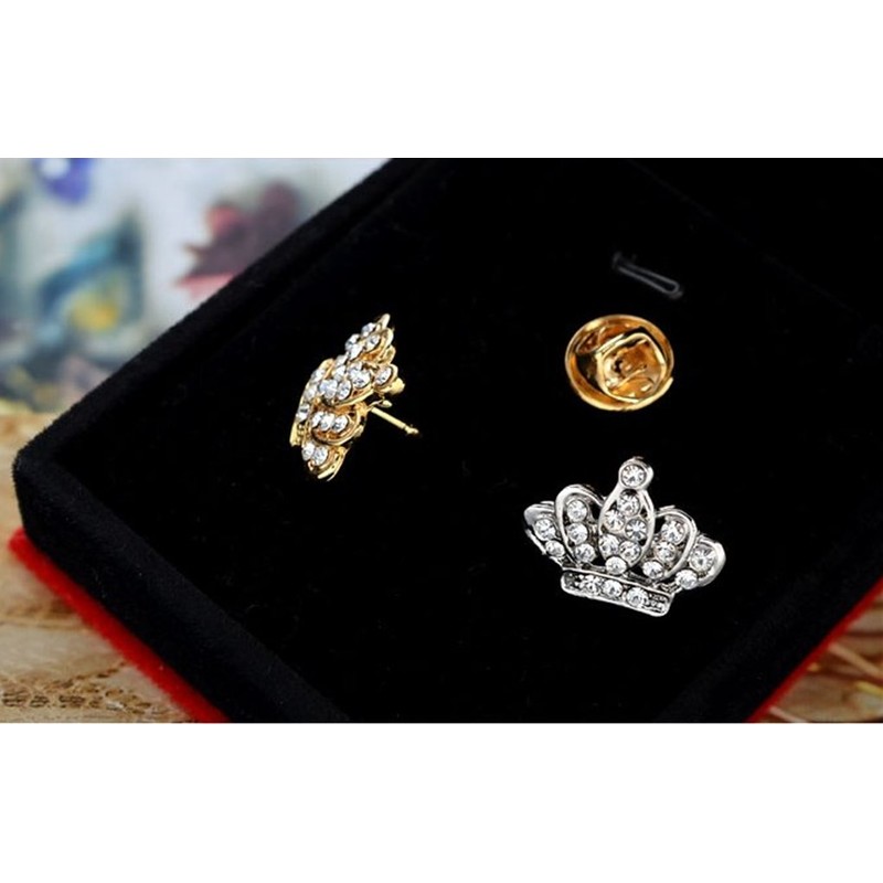 ouduo Sparkling Royal Crown Crown Pin Batch Royal Style Brooch