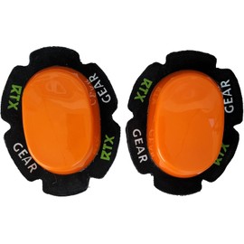 RTX Leathers Universal Durable Motorcycle Knee Sliders Motorbike Knee Slider Pucks - Hook and Loop Backed for Racing/Trackday Training/Road Motorbike Riding. (Orange)
