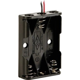 Velleman BH431A Battery Holder for 3 x AAA-Cell with Wires, 1 Grade to 12 Grade