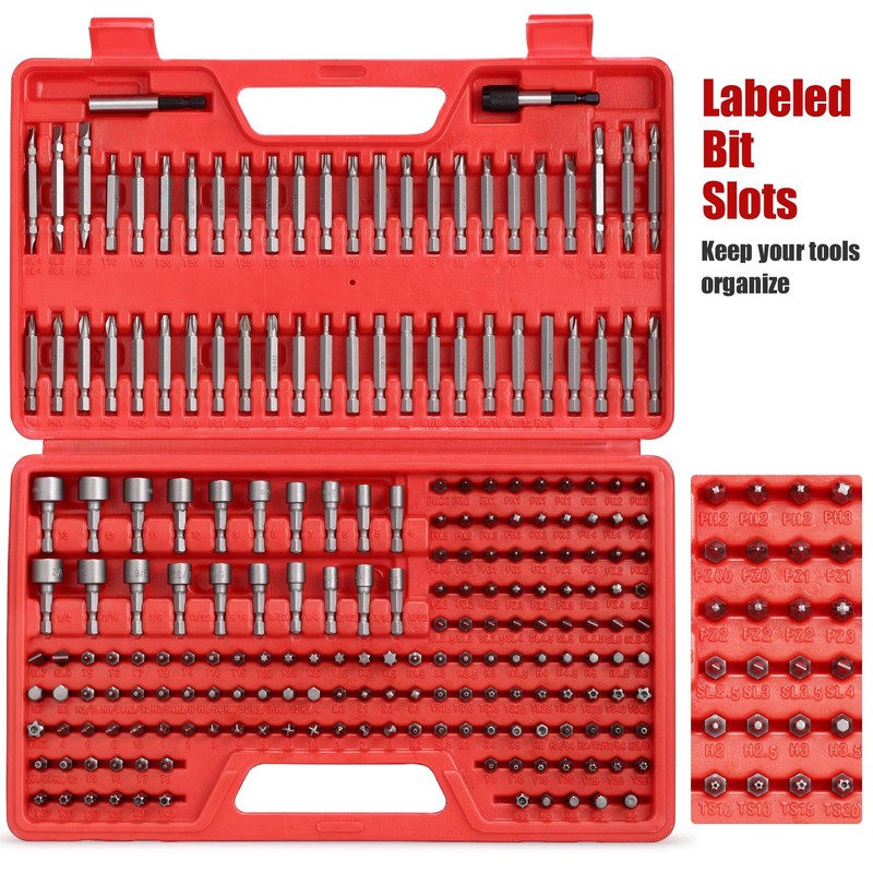 ARUCMIN 214-Piece Screwdriver Bit Set S2 Steel Drill bit set