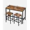 VASAGLE Bar Table Set, with 2 Bar Stools, Dining table
