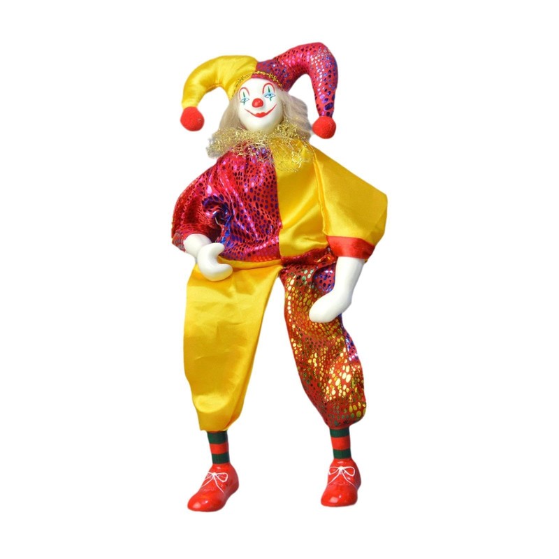 Perfeclan Whimsical Ceramic Jester Figurine for Home Display
