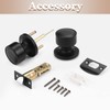 knobelite 2 Pack Black Passage Door Knobs, Interior Keyless Knob