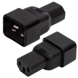 2 Pack IEC320 C14 to C19 AC Power Adapter, WINXUS PDU UPS Power IEC Male C14 to Female C19 Adapter IEC Connector