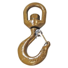 Crosby L-322AN Swivel Hook with Latch | 3 Ton Working Load Limit | Swivel Attachment | Forged Alloy Steel | Load Rated | 1048834