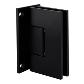 CRL V1E037MBL Matte Black Vienna 037 Series Wall Mount Full Back Plate Hinge