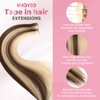 MioYio Invisible Tape in Hair Extensions Human hair 100% Remy