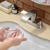 Waterfall Bathroom Sink Faucet 4 Inch Brushed Nickel Faucet Bathroom