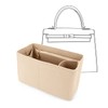 LEXSION Felt Purse Organizer Insert for Handbags with Zipper for
