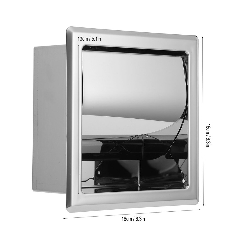 Mirror Surface Toilet Paper Holder Stainless Steel Paper Towel Rack