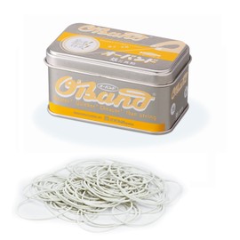 Rubber Bands O-Band Silver Can 30g #16 White GG-040-WT Kowa Small Quantity White Colored Rubber Band Storage with Container