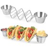 Party 3-Taco Holder Stainless Steel 3-PC Set (body with 2