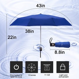 NOOFORMER Travel Mini Automatic Umbrella Auto Open/Close Small Compact Lightweight Portable Folding Windproof Rain Umbrellas for Women Men Kids