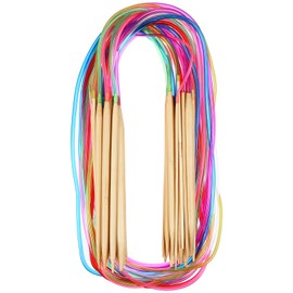 healifty 18 Pairs 100 cm Circular Knitting Needles Set Tube Round Knitted Crochet Hooks