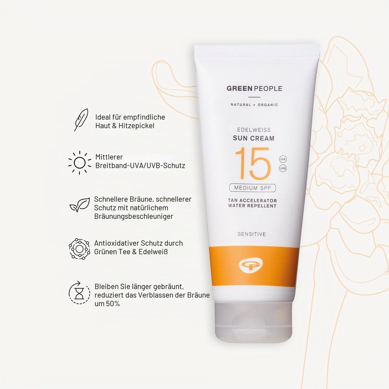 Green People Sun Lotion SPF15 with Tan Accelerator (200Ml)