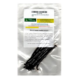 Vanilla Products USA 10 Tahitian Near Gourmet Grade A/B Vanilla Beans PNG 4~5"