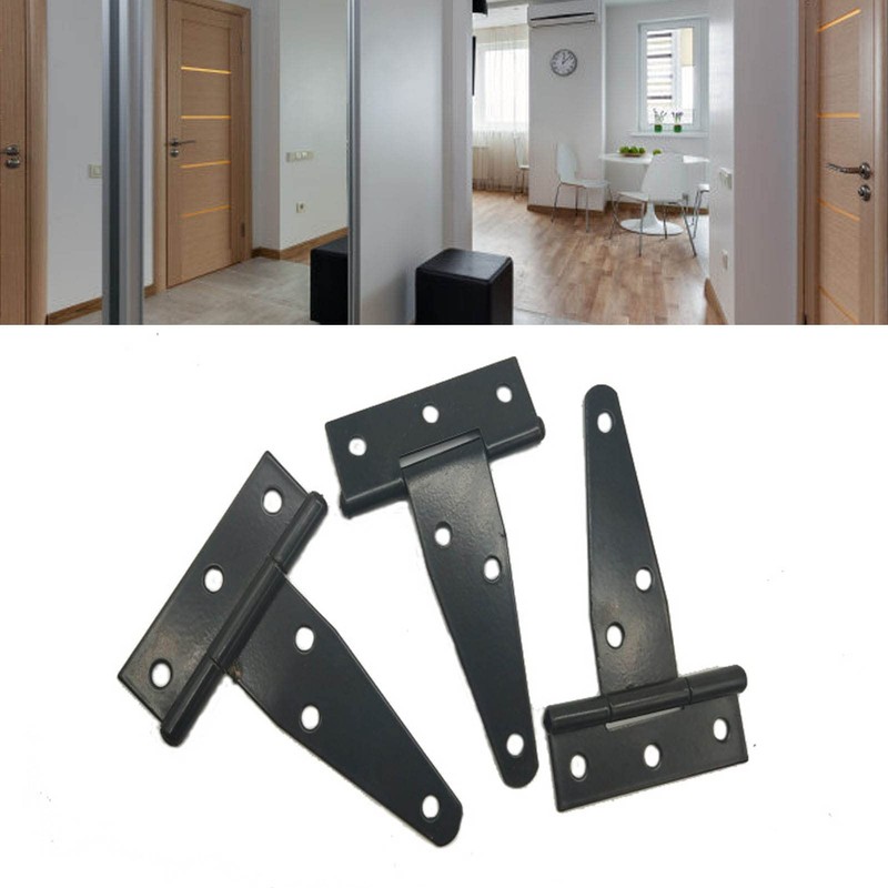 6 Pcs 7.9in T Strap Hinges, Heavy Duty Shed Door