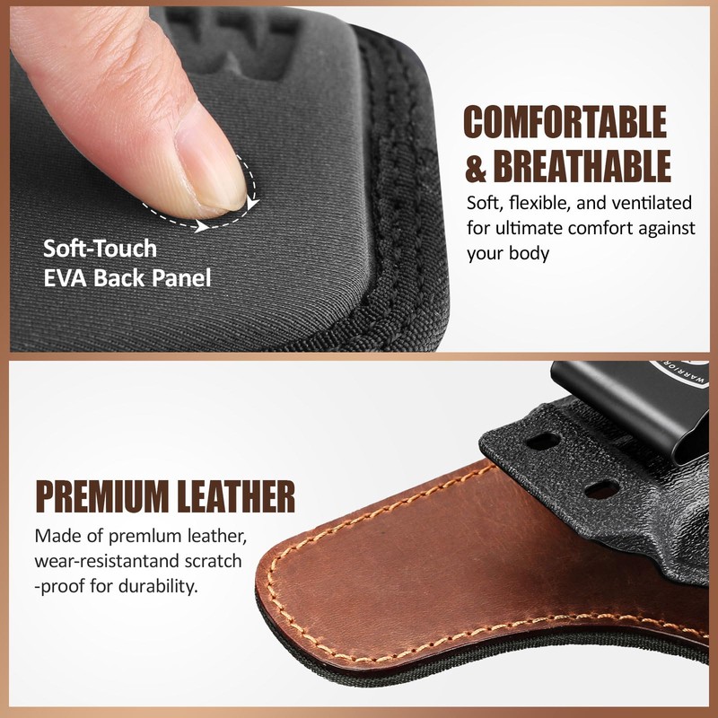 WARRIORLAND IWB Hybrid Holster, Fits for Springfield Hellcat Pro &