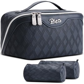 Travel Makeup Organizer, Compact Lightweight Accessory for Travel and Daily Use - BOYATU Makeup 3 Piece Toiletry