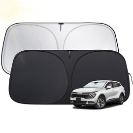 Windshield Sun Shade for KIA Sportage 2023-2025, Custom Fit Car Sun Shades with 420D Fabric & Foldable Memory Steel Wire, Sunshade for Car Windshield UV/Vehicle Interior Accessories