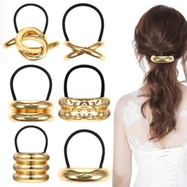 Pack of 6 Hair Cuffs Gold Women's Hair Accessories Pirate Hair Accessories Dreadlocks Jewellery Accessories Hair Accessories Hair Clip Pirate Hair Accessories Hair Accessories Hair Rings