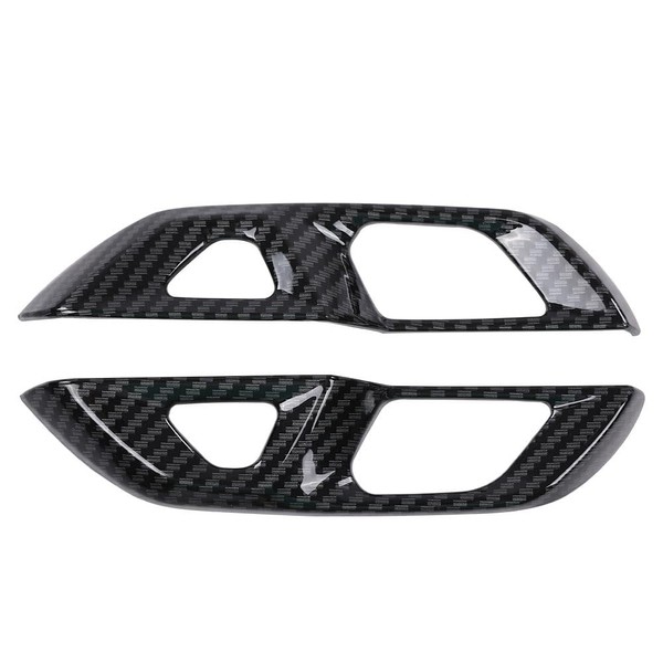 PIT66 Carbon Fiber Door Lock Switch Button Panel Cover Trims