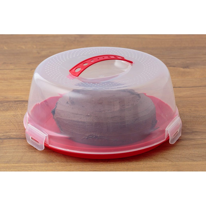 Mason Cash Round Cake Caddy with Lid and Carry Handle,