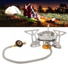 Camping Gas Stove Stainless Steel Strong Durable Windproof Electronic Ignition