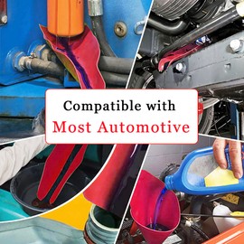 Form A Funnel, Flexible Funnel for Oil Change for Lawnmower, Snowplow, Truck, Motorcycle, Easy to Clean & Foldable, Draining Tool Can be Molded Into Different Shape Reusable