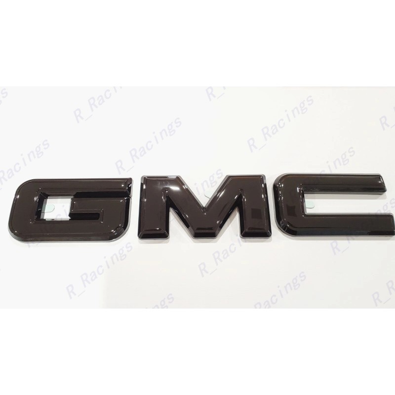 Auto Front & Rear Gloss Black Overlay Emblem 2019-2025 GMC