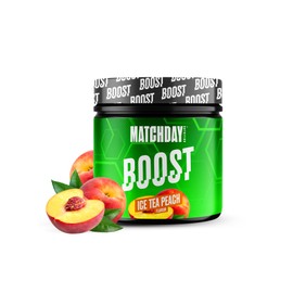 Matchday Nutrition MATCHDAY NUTRITION | BOOST | 90 Minuten Vollgas Fu?ball | ATP Booster mit Aminos?uren und Kohlenhydraten | Mehr Schnellkraft, Explosivit?t & Ausdauer | 20 Portionen (Ice Tea Peach)