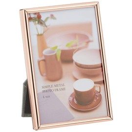 FUJICOLOR 505928 Photo Stand, 1203L Metal, Large, Pink Gold