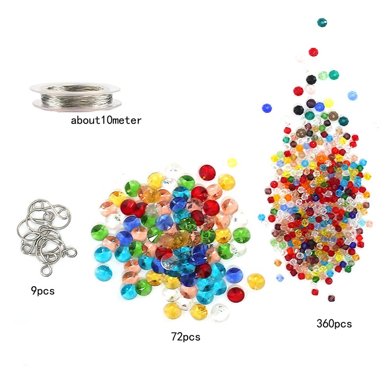 ToBeIT 9pcs Crystal Sun Catcher Conjures up Light Reflections Decorative