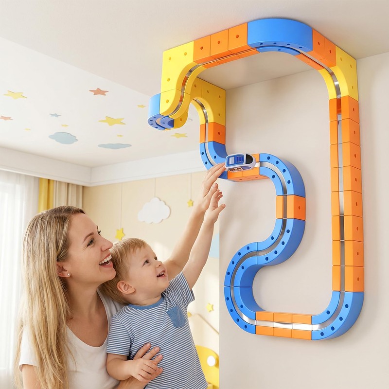WUPIOS Electric Train Set for Kids 3 4 5 6