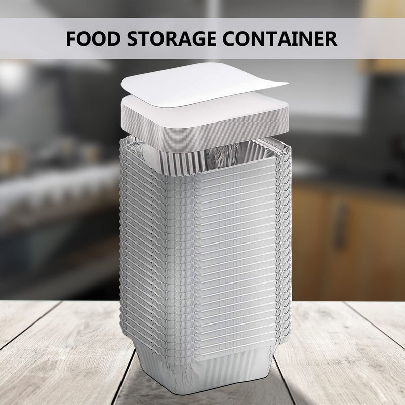 Homeshopa Aluminum Foil Trays Containers with Lids, 9 Pack Medium