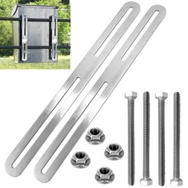 Mounting Set for Fence Post Box 2 Pieces Fence Fixing 280 x 24 mm Double Rod Mat Fence Attachment Accessories Letterbox Fastening Postbox for Postbox Attachment to Gates or Fences