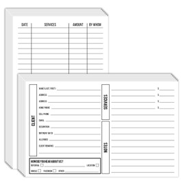 Customer Information Card – Beautician, Nail, Hairdresser Cosmetologist Customer Client Contact Profile Record Cards | Printed on Premium Cardstock | 5 x 8 Inches | 50 per Pack