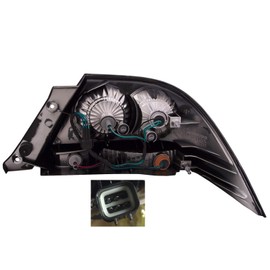 HEADLIGHTSDEPOT Black Housing Tail Light Compatible with Mitsubishi Lancer 2004-2007 Altezza Sedan Includes Left Driver and Right Passenger Side Tail Lights