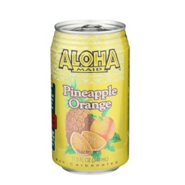 Aloha Maid Juice Pineapple Orange 6 Pack 11.5oz Cans x2