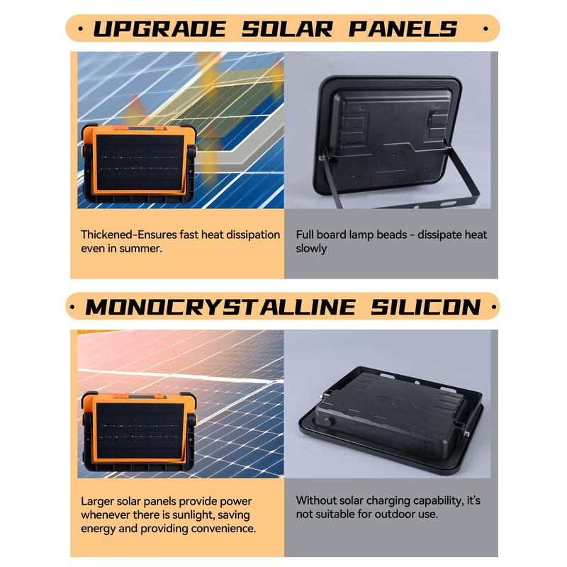 Multifunction Rechargeable Emergency Light with Stand - Solar Portable Work