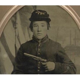 Civil War Hat Brass for Forage Caps, Kepis, Hardee - 1 Inch Company Letter "B"