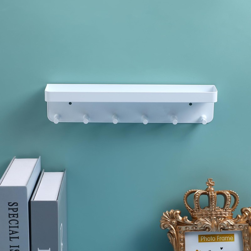 Operitacx Medal Hanger Display, Wall-Mounted Trophy Shelf with Hooks Medal