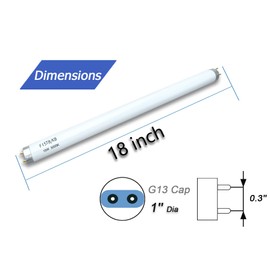 Katiolot 18 inch F15T8-KB Soft White Fluorescent Light Bulb Replacement for Kitchen & Bath,15Watt 3000K F15T8/WW Warm White T8 Linear Lamp, 830 Soft Warm for Under Counter Light Fixture