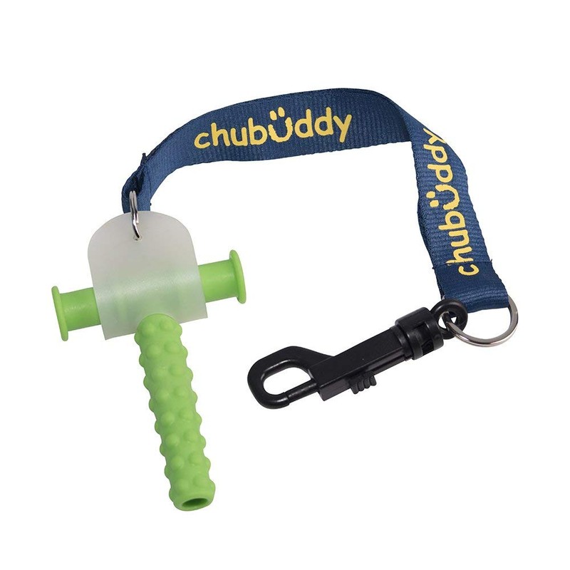 chubuddy Chewy Holder - Navy Sublimated tether & natural strap