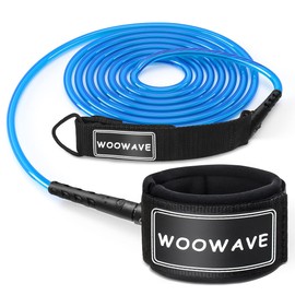 WOOWAVE Surfboard Leash Premium Surf Leash SUP Leg Rope Straight 6/7/8/9 feet for All Types of Surfboards