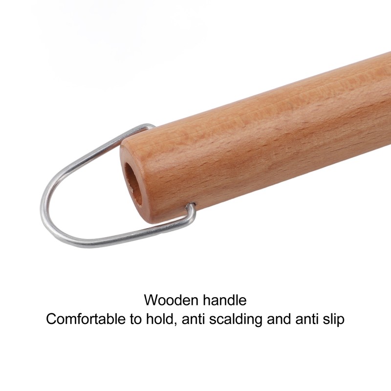 Wooden Handle Milk Pot Aluminum Alloy Multifunctional Flat Bottomed Noodle